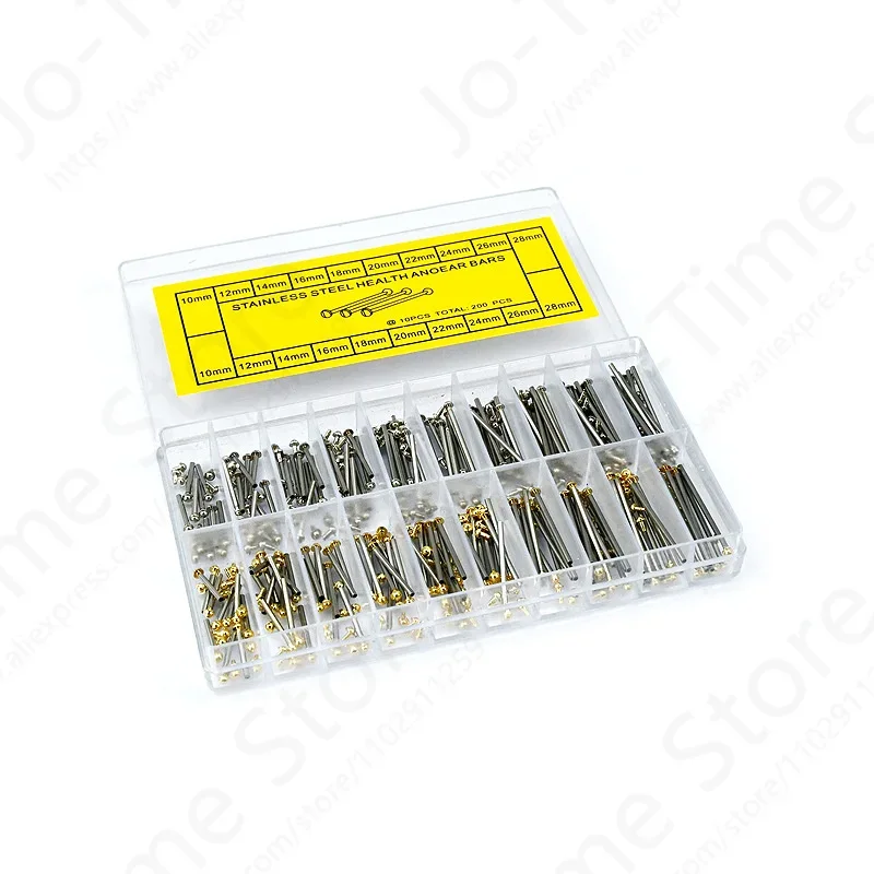 Stainless Steel Watch Strap Screw Bar Lug Spring Bar Tube Rod 10mm-28mm for Watch Band Repair Tool