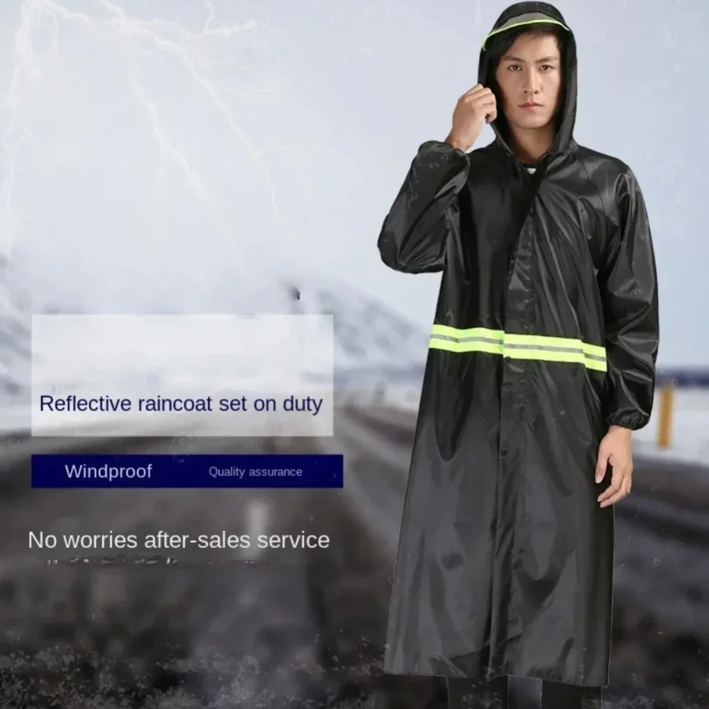 Reflective Poncho Takeaway One-Piece Windbreaker Cycling Labor Insurance Oxford Cloth Adult lLabor Insurance Emergency Raincoat