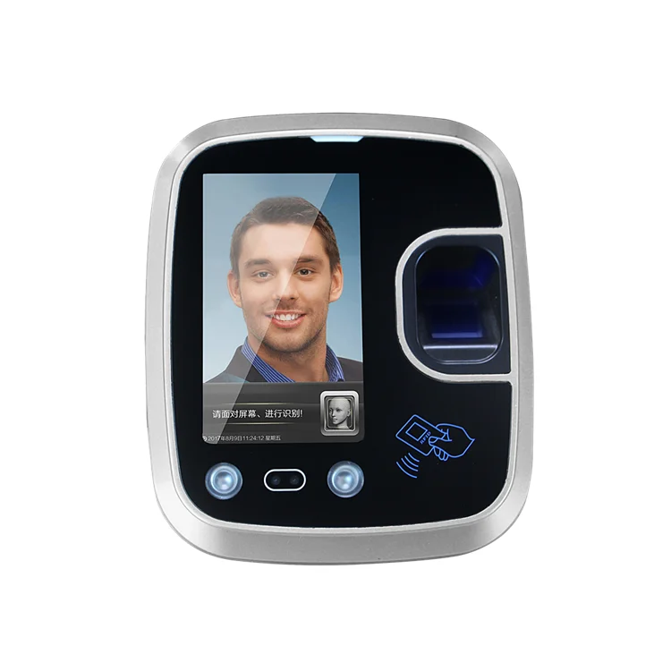 Zc01 Biometric Face & Fingerprint Recognition Time Attendance Access Control Device Terminal Time Recording Product