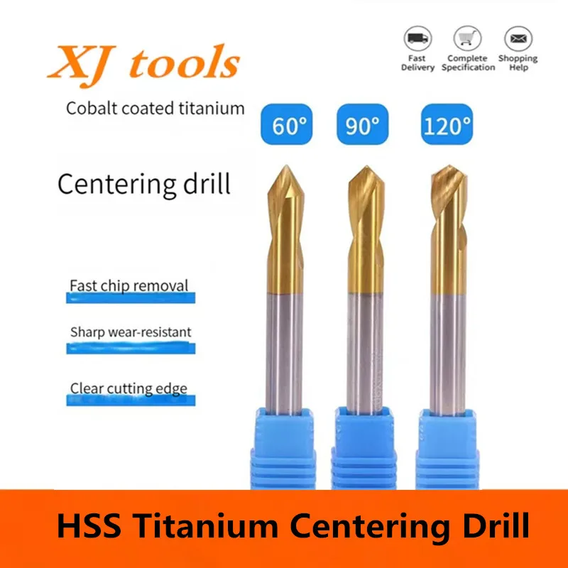 60 90 120 Degree High quality HSS Titanium NC Spot Drill Stub Spotting Location Center Drill Bit Prepare Guide Pilot Hole Tool