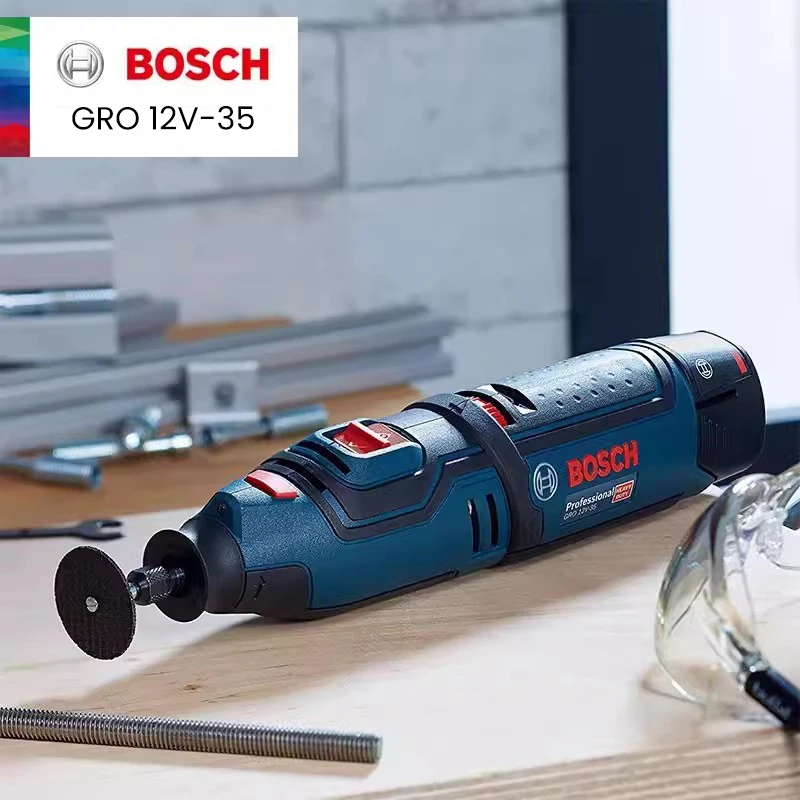 Bosch Gro12V-35 12V Cordless Rotary Tool Kit - 35,000 Rpm, Led Light, 6-Speed, Grinding/polishing/cutting