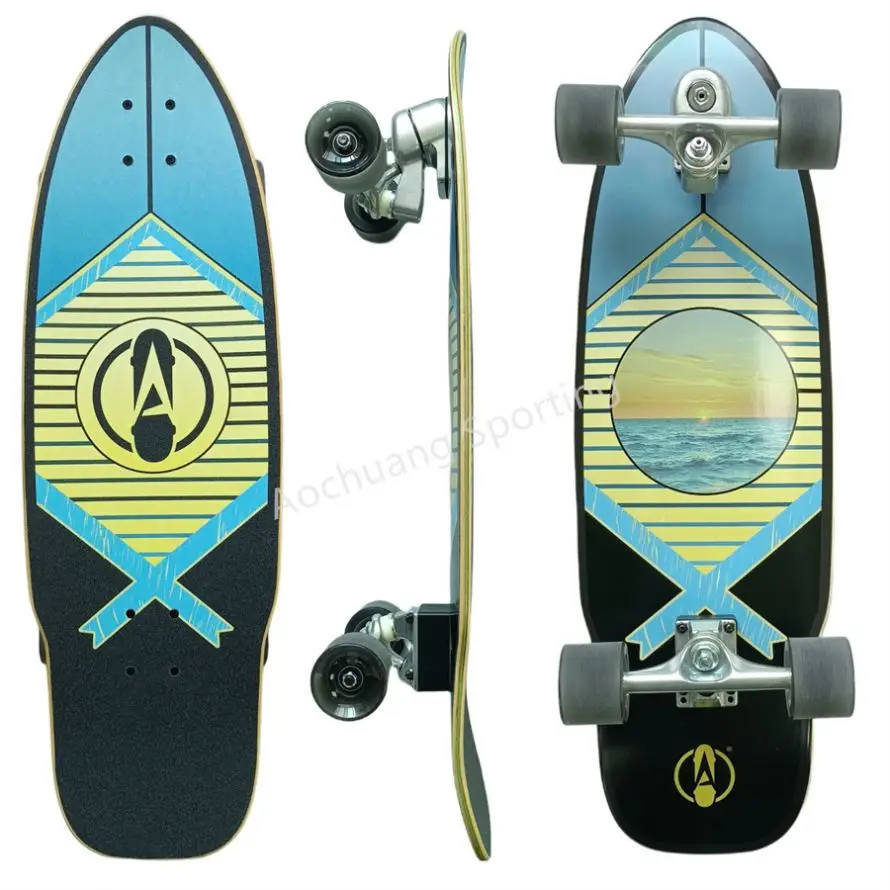 Wholesale Professional 31 Inch Slide Surfskate Surf Skate Street Save Cruiser Land Surf Boards Carver Surfing Skateboard