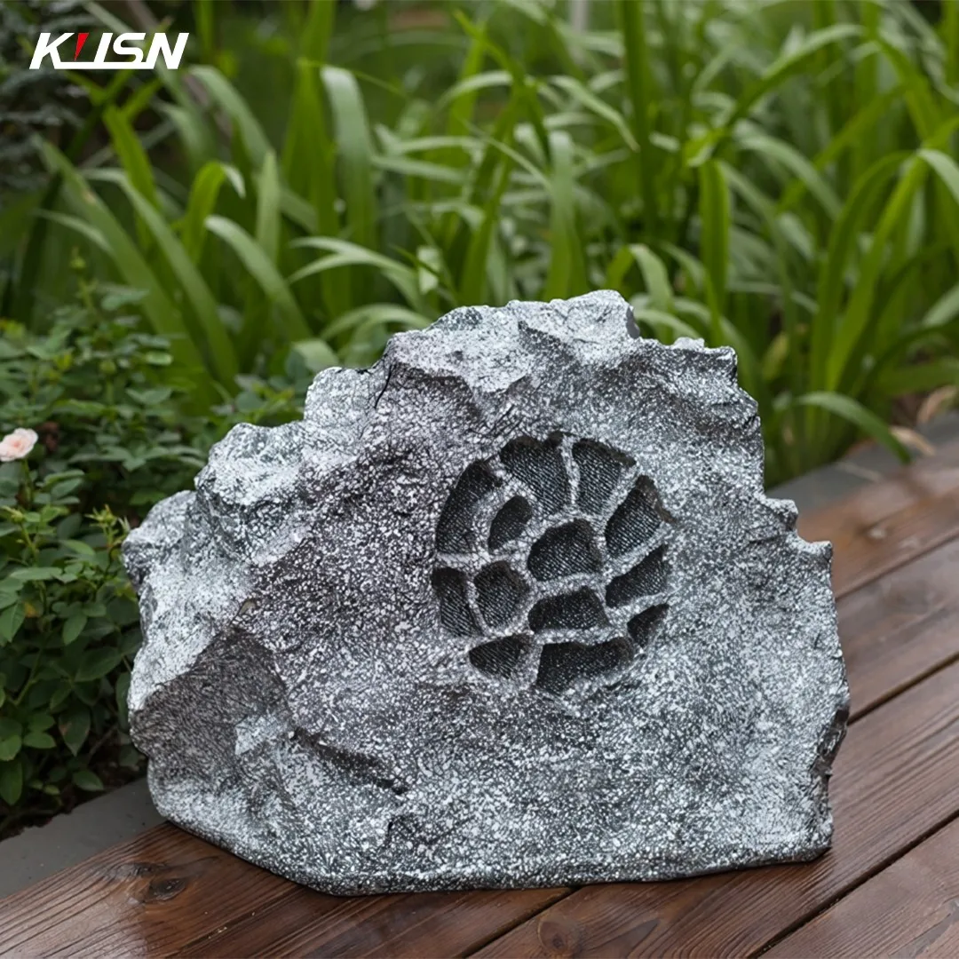 30W Stone Shaped Speaker Outdoor Waterproof Garden Loudspeaker PA System Rock Powered Speaker for Deck Pool Spa Yard Garden