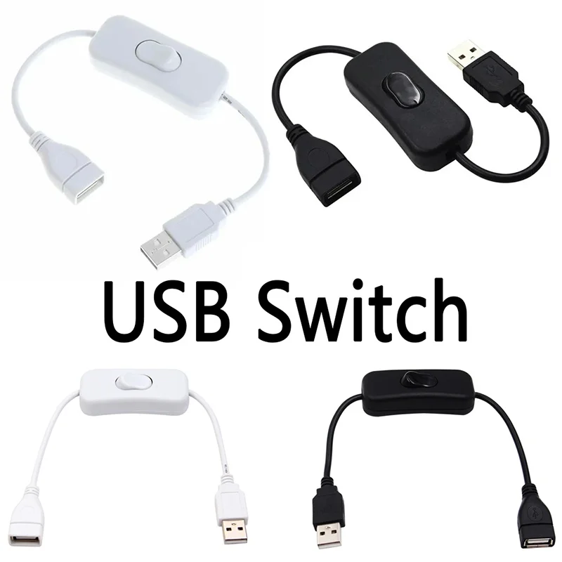 USB Switch Extension Cable Support Data Transmit Power Supply For LED Lamp USB Devices With Switch ON/OFF Extension Toggle Cable