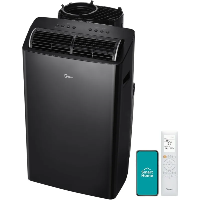 Midea Duo 14,000 BTU (12,000 BTU SACC) High Efficiency Inverter Ultra Quiet Portable Air Conditioner,with Heat up to 550 Sq. Ft.
