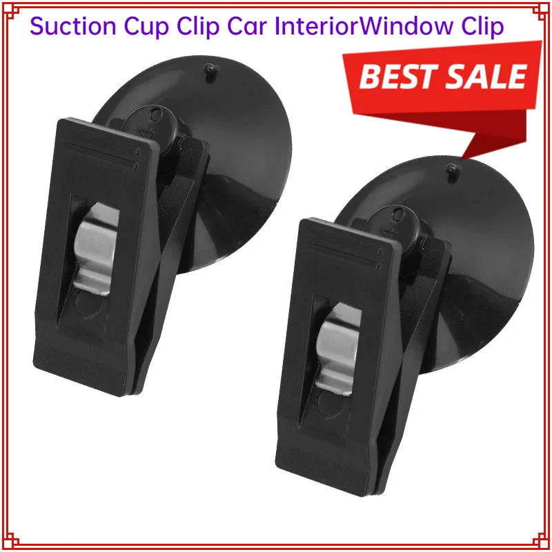 2/4Pcs Suction Cup Clip Car Interior Window Clip Removeable Bill Card Clamp Holder Ticket Fastener Clip Car Interior Accessories
