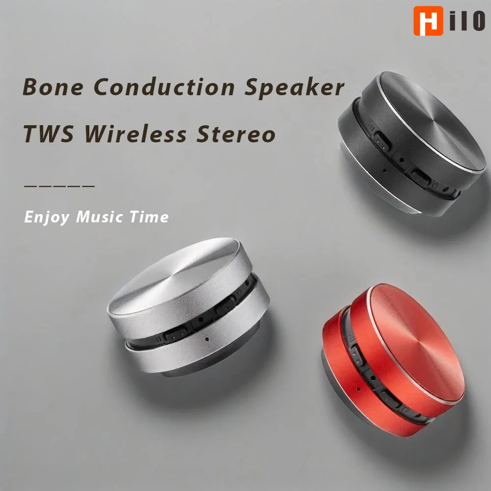 Bluetooth Bone Conduction Speaker Stereo Vibration Audio Digital TWS Wireless Smallest Speakers Dropshipping Mini Portable Metal