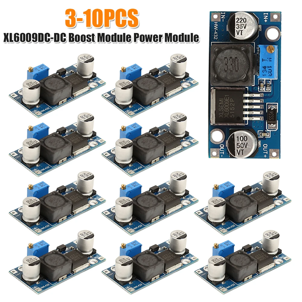XL6009 DC Adjustable Step Up Boost Power Converter Module Power Supply Module Voltage Regulator