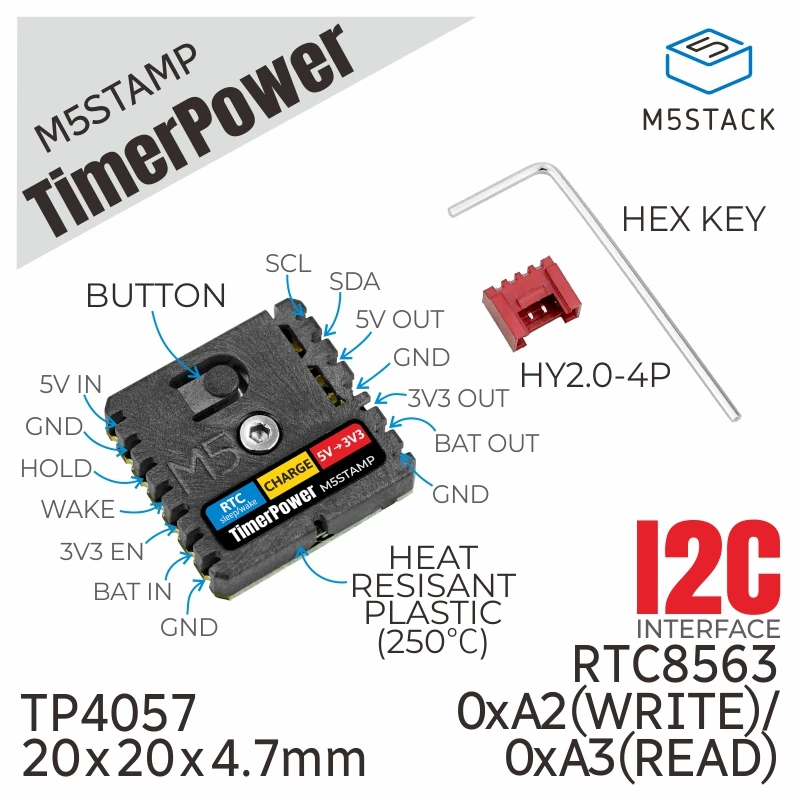 M5Stack Official M5Stamp Timer Power (BM8563)