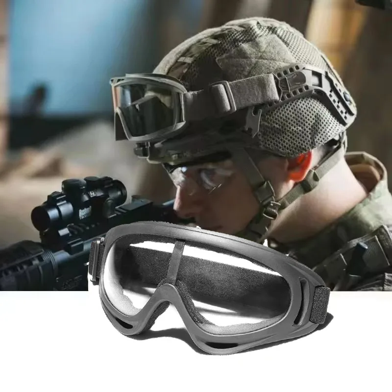 BOOIU Tactical Helmet Goggles CS Paintball Shooting Bulletproof goggles Hunting Live-Action Games Outdoor Protective Glasses