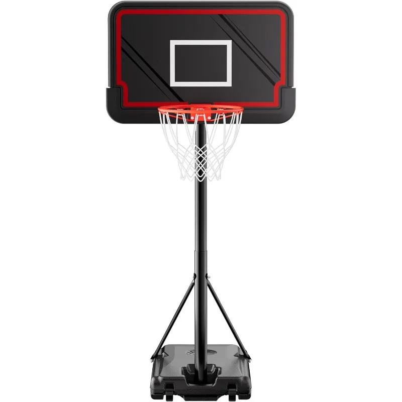 Mayfire Basketball Hoop Height Adjustable 4.8-10ft: Portable Outdoor Goal System for Kids, Teens & Adults in Backyard & Driveway