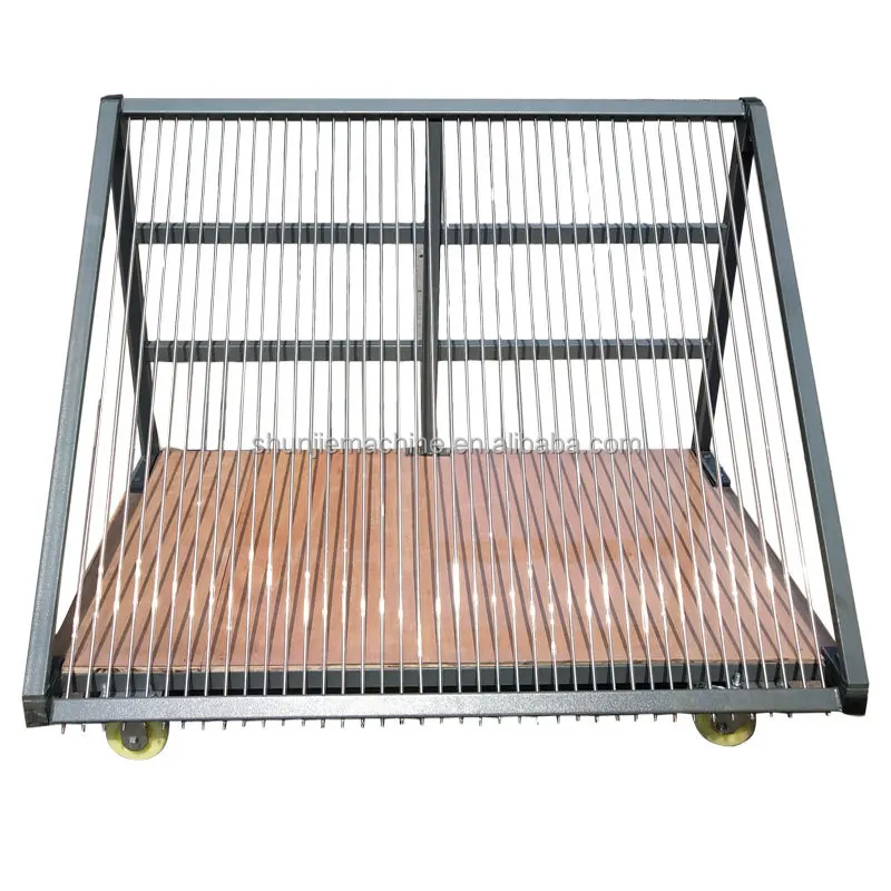 Simple Insulating Glass Storage Trolley Glass Sheet Storage Harp Racks In Glass Factory