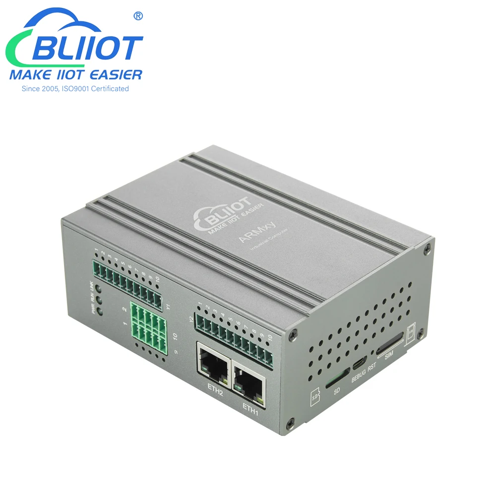 BLIIOT 2 x A7 Kernel 512MB+8G Node-RED Edge Computing Gateway ARM Gateway 4CH RS485 IO BL118