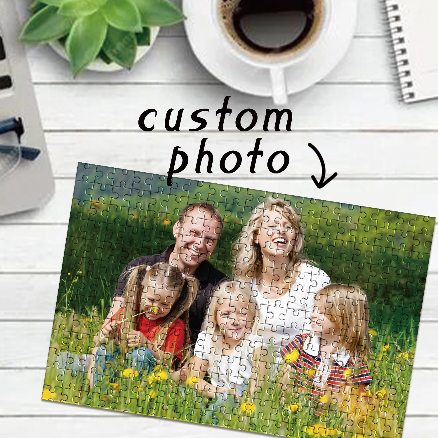 35/150/300/500/1000pcs nice family Custom Photo Personalised Decompression Puzzles Custom Puzzles in Photos Jigsaw puzzle