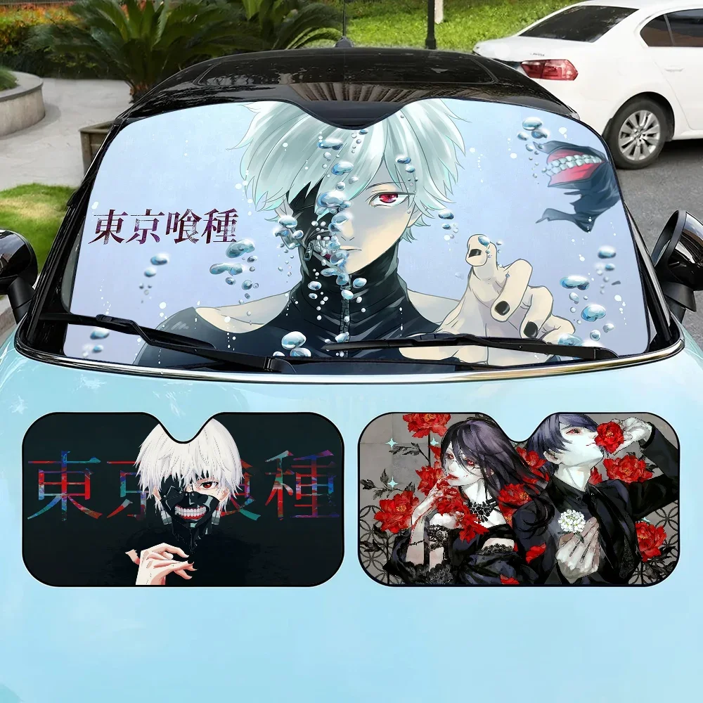 Anime Tokyo Ghoul Personalized Windshield Sunshade Car Cover Sun Shade Auto Sun Visor Car-covers Car Solar Protection