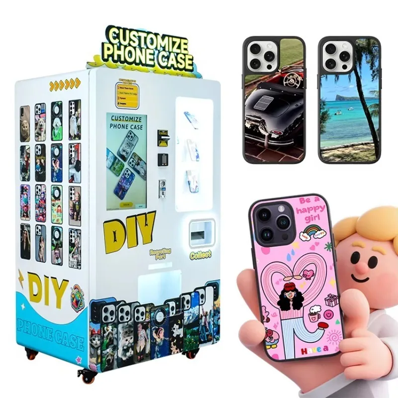 Digital Touch Screen Phone Case Printing Vending Machine Intelligent Automatic Diy Phone Case Vending Machine