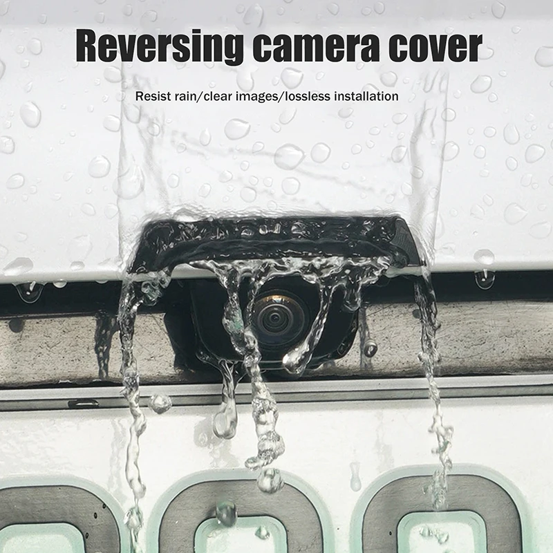 2PCS Car Rear Camera Rain Cover: Waterproof Silicone Shield for Backup Camera Protection - Easy Snap-On Desig