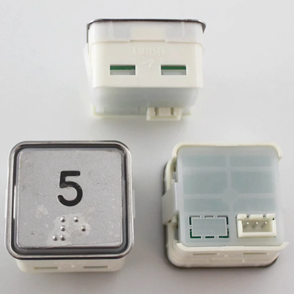 OTIS Elevator Button Square Stainless Steel 3-Pin Red Blue Orange Light A3N31549 1 Piece