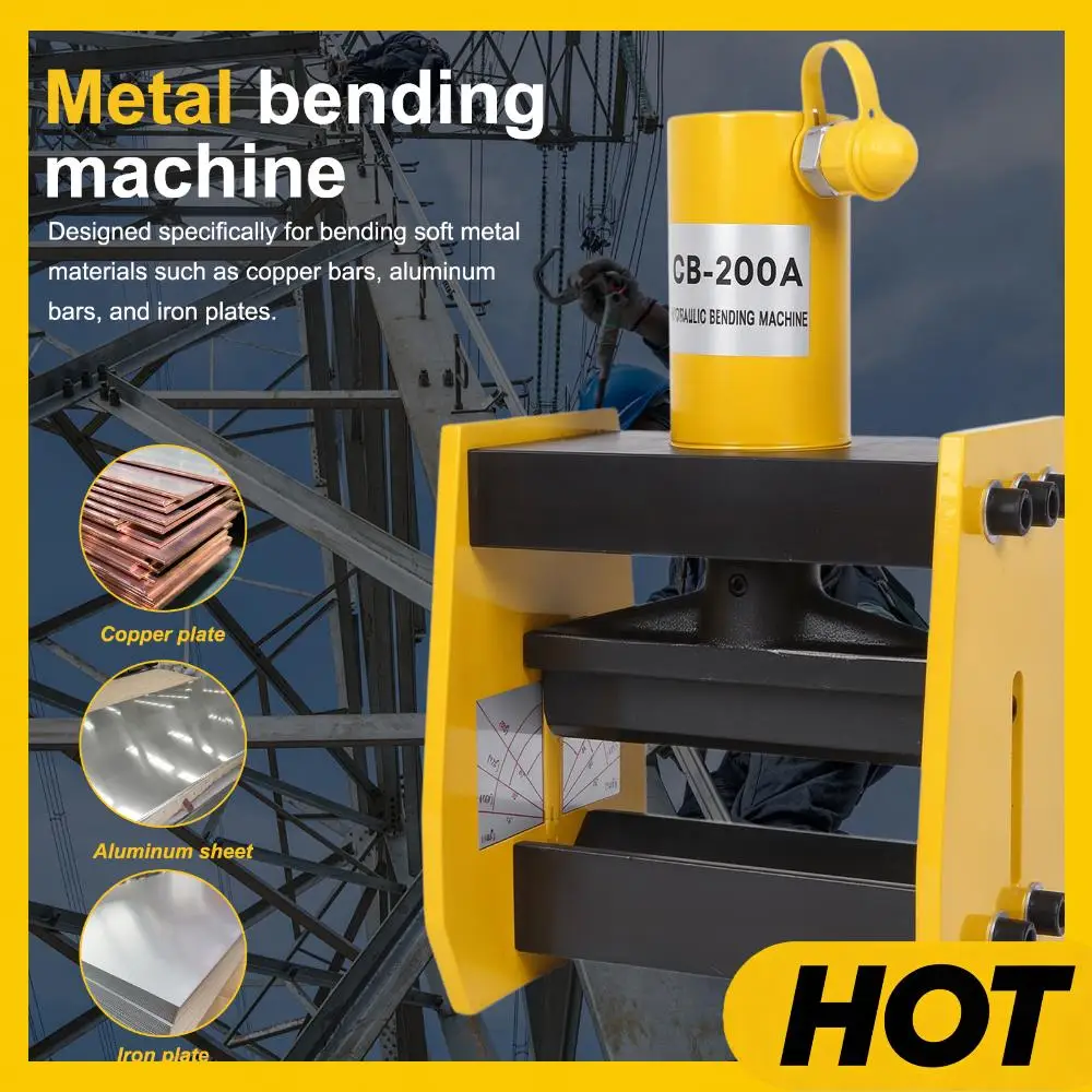 Handheld Metalworking Tool with Angle Indicator Copper Busbar Process Bender Wear Resist for Thickness Aluminum Iron Bend