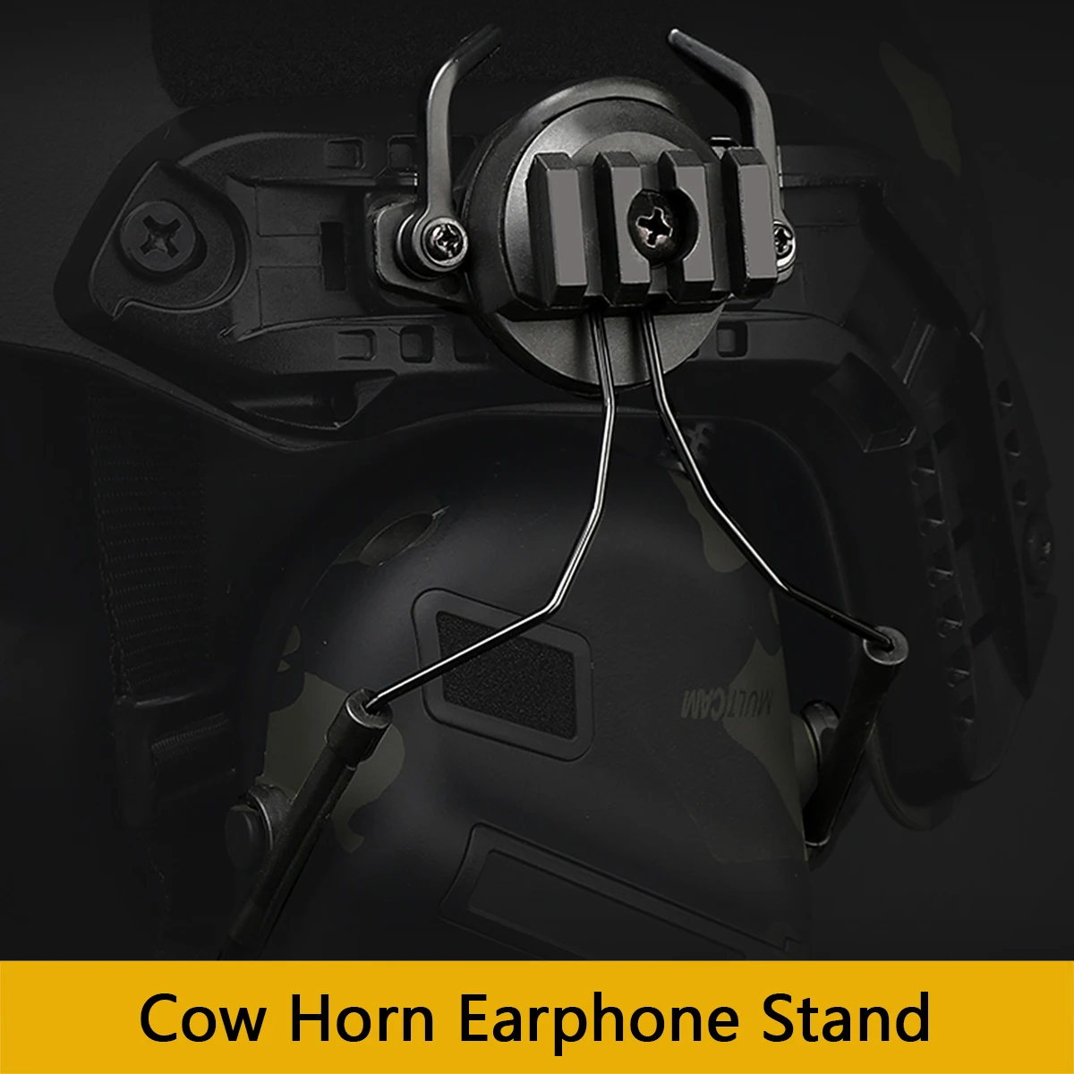 Tactical Rail Mounts Headset Fast Helmet Rail Adapter Headset Holder Shooting 360 Rotation Airsoft Helmet Rail Bracket