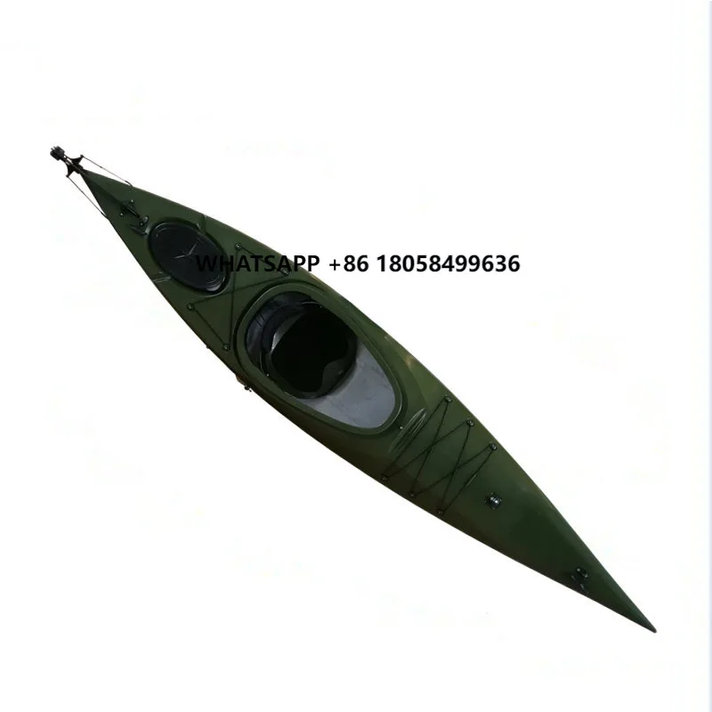 High Quality LLDPE Sit in Single Boat Ocean Canoe Fishing Kayak with Free Accessories