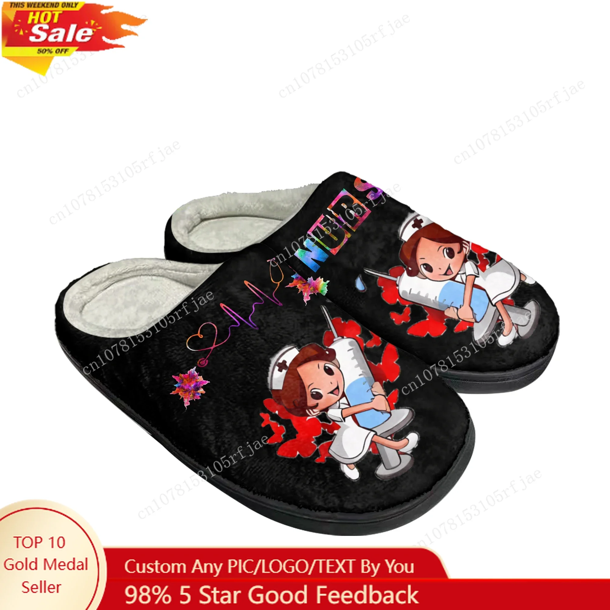 New Nurse Shoes Heart Beat Brand Home Cotton Slippers Mens Womens Plush Bedroom Casual Keep Warm Shoes Tailor Made Slipper