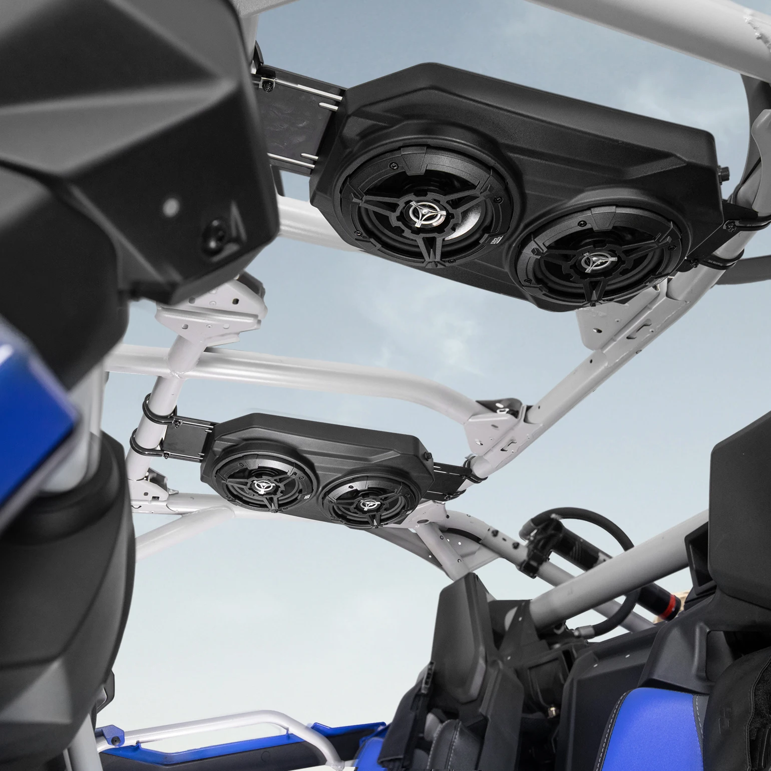 6.5 Inch Speakers UTV Sound Bar Overhead Stereo Bluetooth Fits 1.625-1.9in Roll Cages Compatible with Can-Am X3 Max for CFMOTO