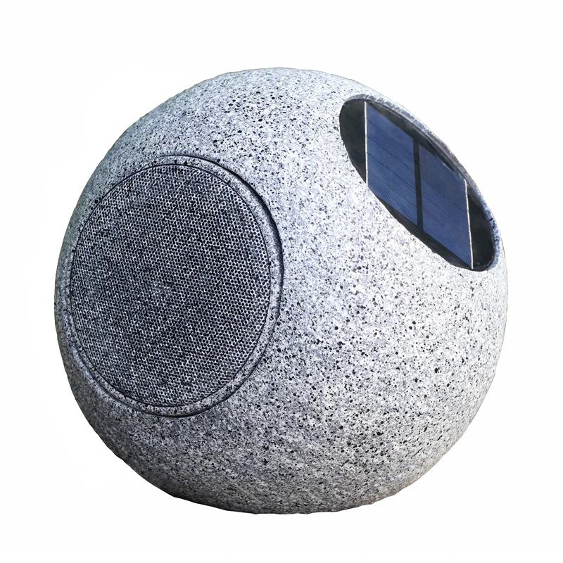 *Solar wireless bluetooth speaker Garden outdoor waterproof audio Round stone lawn speaker