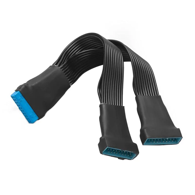 Motherboard USB 3.0 19PIN Header 1to2 Extension Splitter Cable 19Pin 20Pin Internal Extension Header Adapter Cable 15cm YDH