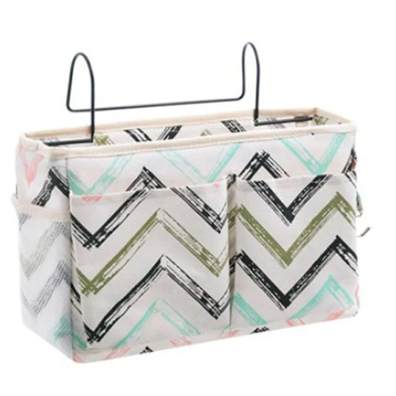﻿Magazine Newspaper Storage Holder Organiser Convenient Dormitory Upper Lower Bunks Storage Box Book Basket Canvas Hanging Bags