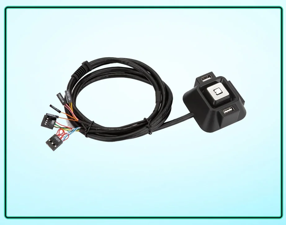 2PCS Multi Function Computer Extended Front Panel Cable Computer Switch