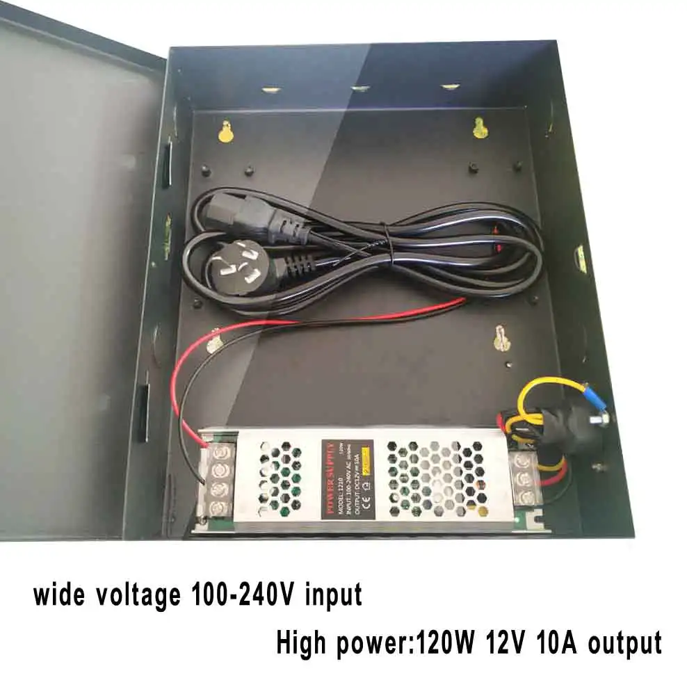 Access Power Supply Wide Voltage 100V-240V Input 12V 10A Output High 120w 8pcs Lock Can Work Toghether Suit All Our Access Board