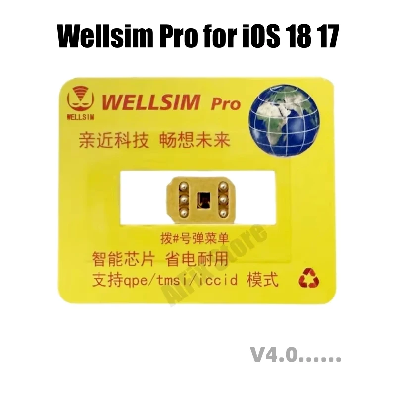 Newest V4.0 Wellsim Pro Glue Version with QPE Esim Intel MEP Mode for iPhone iOS 18 17