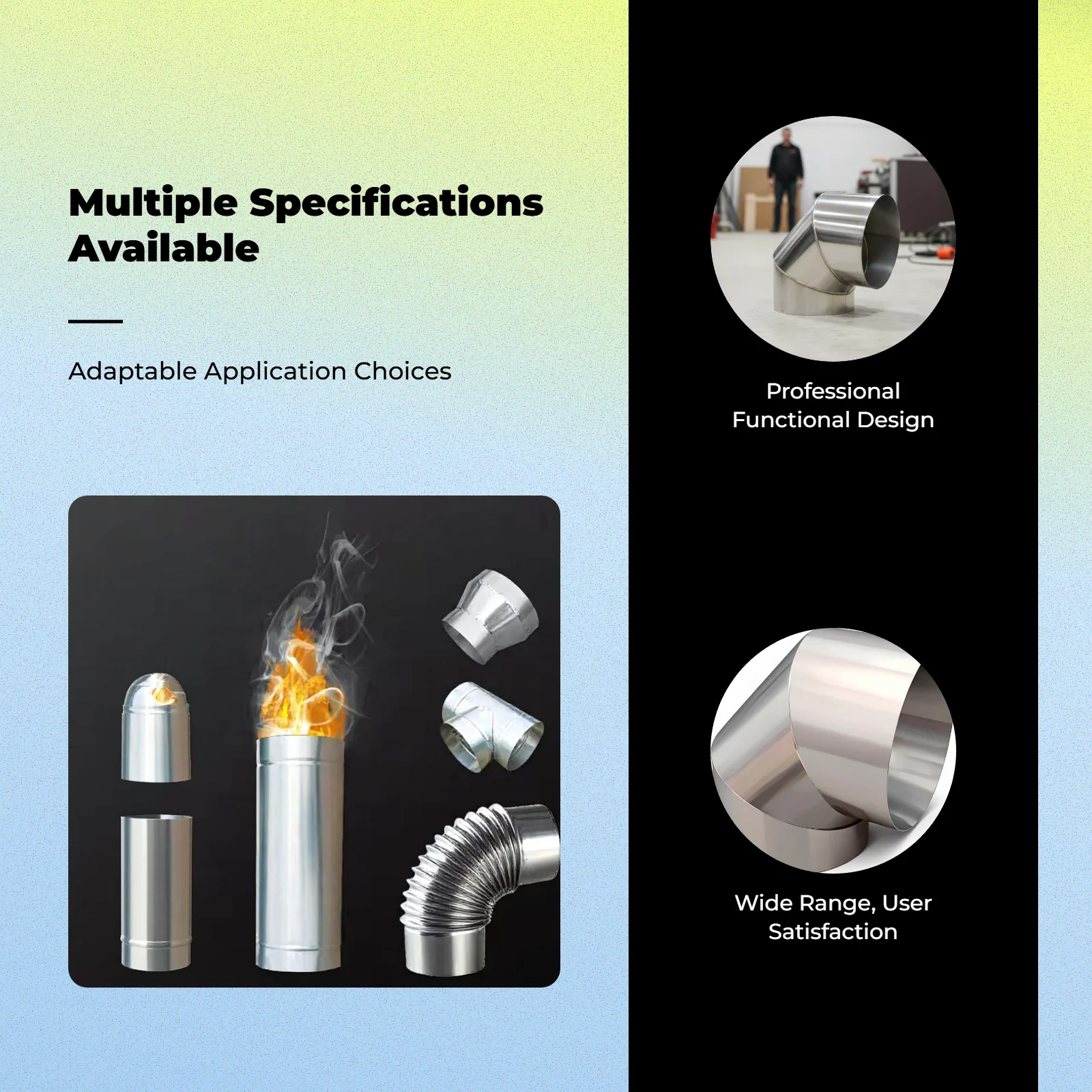 Stainless Steel Chimney, Home Use