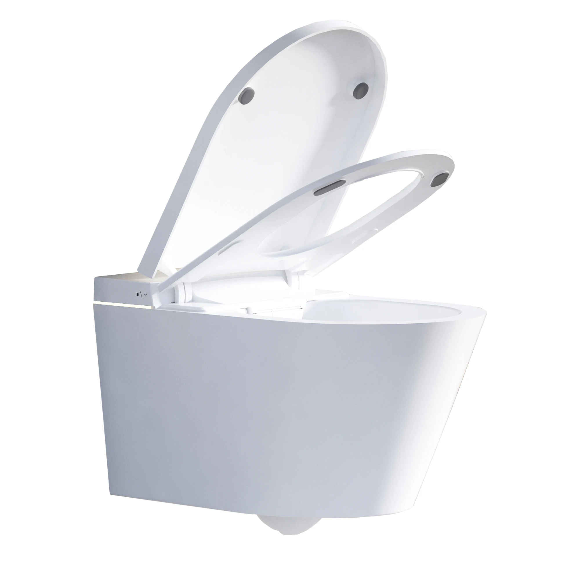Smart Wall-Hung Toilet with Auto Flush Heated Seat Remote Control for Home or Office Elongated & Round Bowl Smart Toilets