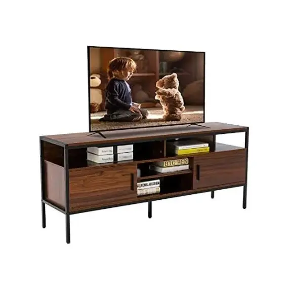 Fresh Arrival Wooden TV Stand With Metal Frame TV Console Table With 6 Shelves Living Room Furniture Tv Stand Modern Design