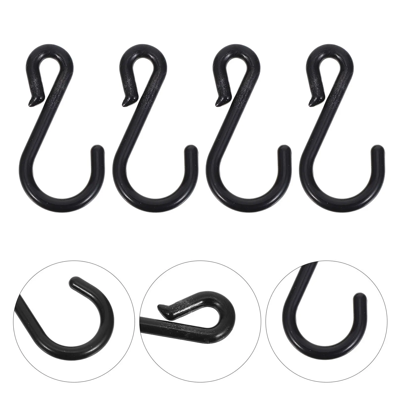 10Pcs Plastic Safety Chain S Hooks 6Mm for Driveway Parking Cone Connector Heavy Duty Traffic Cone Accessories Barrier