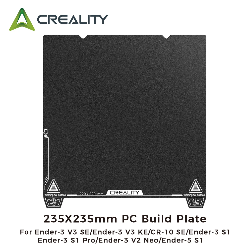 Creality Official Ender-3 V3 SE/KE Single-sided PC Platform Board 235x235mm Frosting Build Plate 3D Printer Accessories