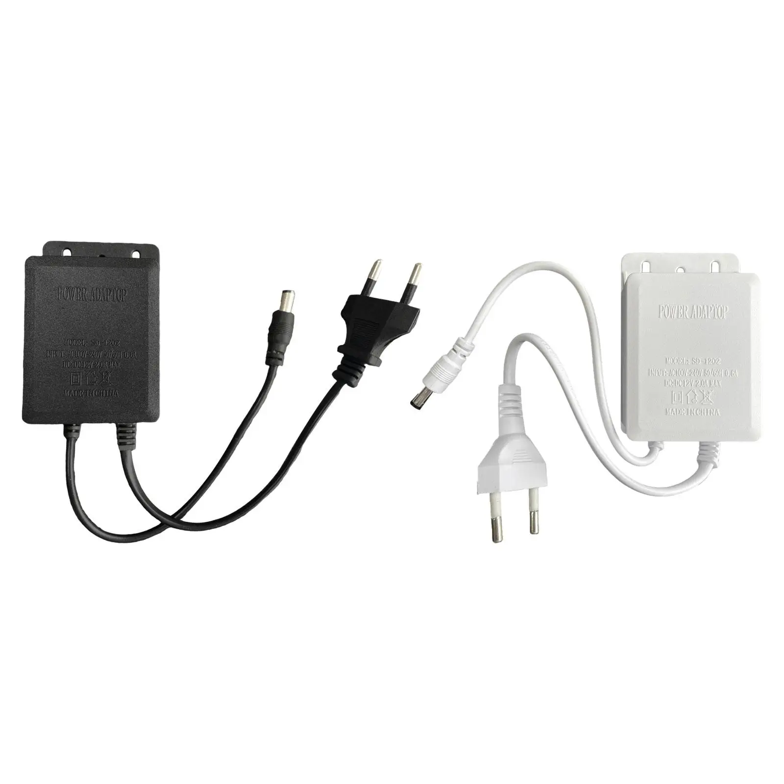 12V 2A AC Adapter Charger Waterproof 12 Volts 2000MA Power Supply Cord for CCTV Camera Security Cameras Switch Router BT Speaker