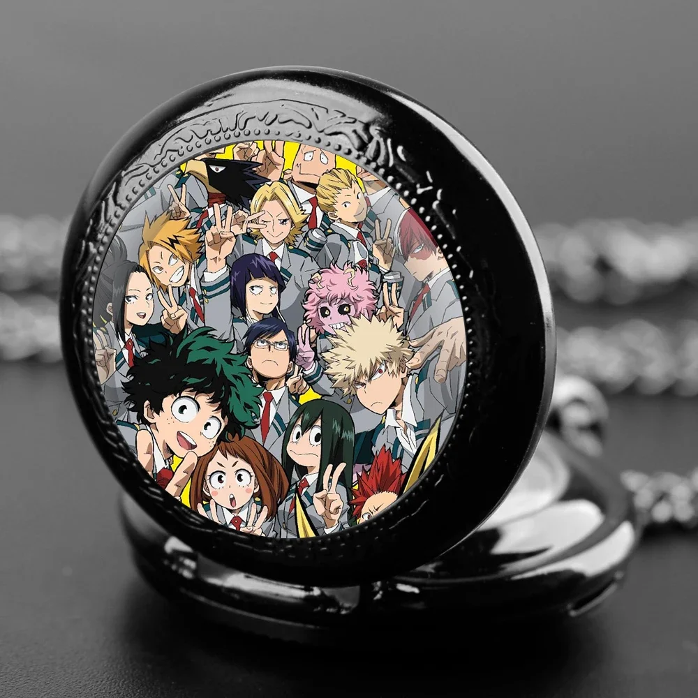 My Hero Academia Creative Design Pendant Quartz Pocket Watch Souvenir Chain Pocket Watch Arabic Numerals With Personality Gift