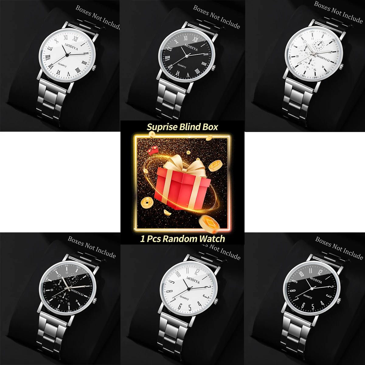 1PC Surprise Mystery Watch Blind Box--Fashion Men Business Watches Casual Quartz Wristwatch Man Clock Reloj Hombre（Without Box）