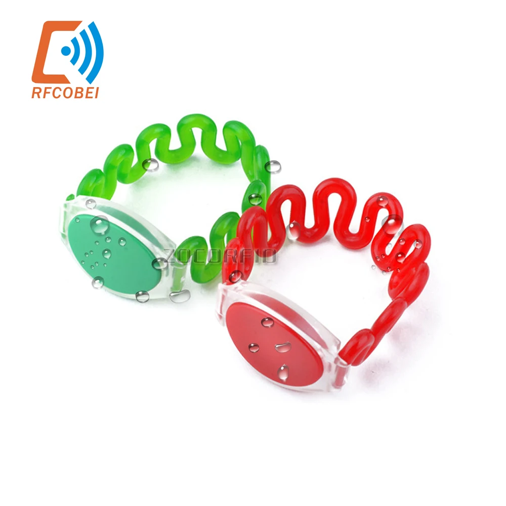 10PCS ID 125Khz T5577 T5200 Replicable Writable Waterproof Wristband Keyfobs Tags For Access Control Card For RFID Copier