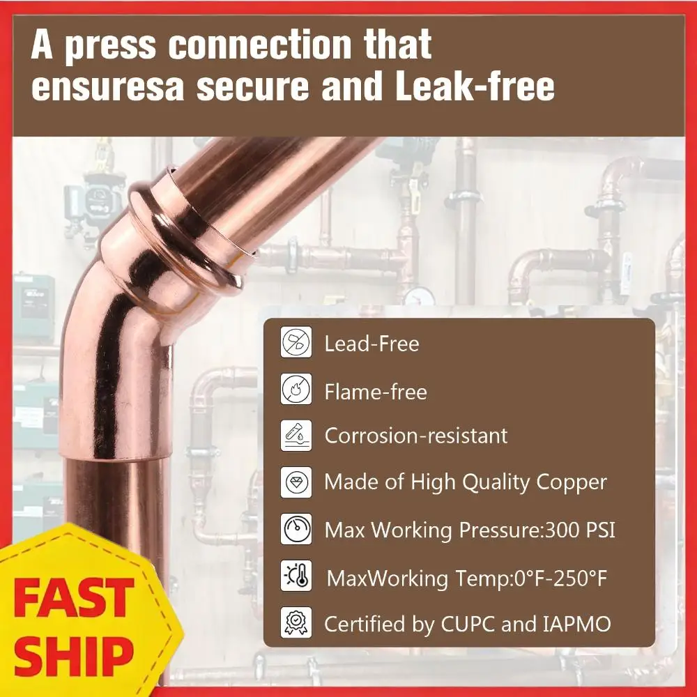 Copper Pipes Welding Connector Leakproof Sealed Pipe Weld Joint Multi-Purpose Home Plumbing Accessories