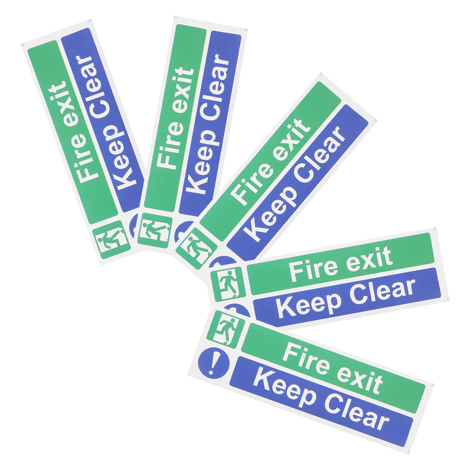 5pcs Exit Reminder Sticker Durable High Adhesion Safety Compliance For Office Mall School Emergency Pathway Clear Obstruction