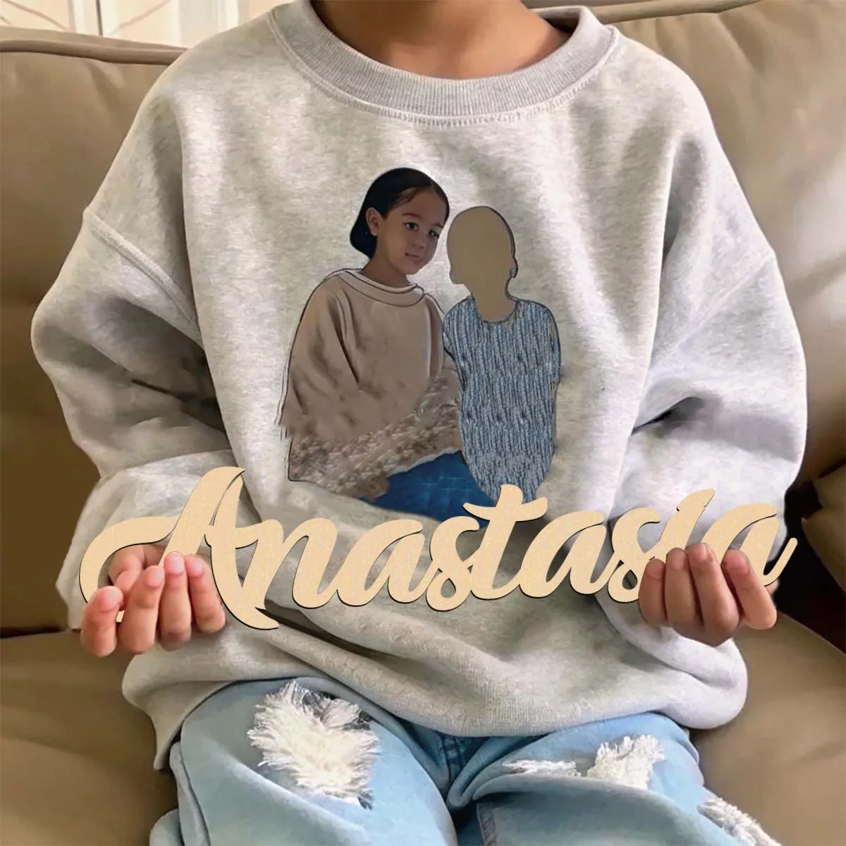 1pc Funny Anastasia example Custom Name Wooden Plaque Laser-Cut Sign Wooden Decor Unfinished Wood for Painting or Glittering