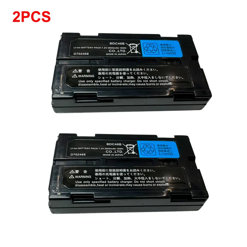 2PCS BDC46 BDC46B BDC-46B Battery For Sok Total Station SET230R SET300 SET330 SET530 SET63 SET/ NET 210/510/6100 2600mAh
