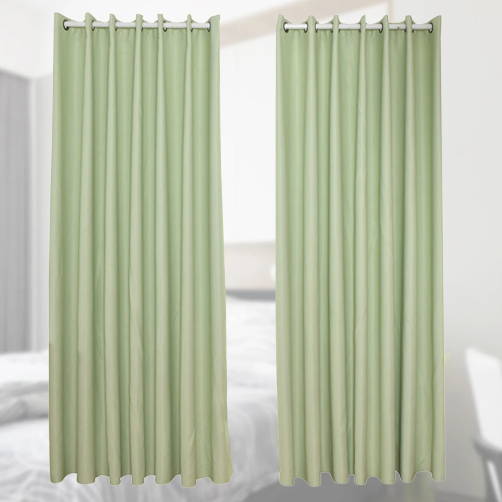 2Pcs Blackout Curtains Light Green 213x132cm for Living Room Bedroom Window Decorative Curtain Home Modern Stylish Panel