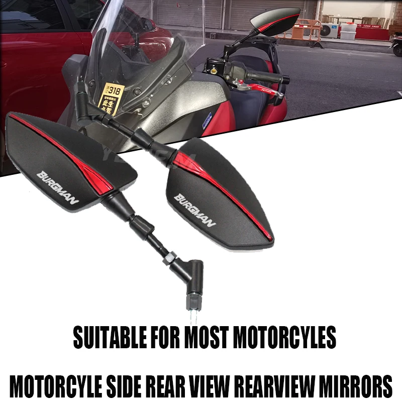 For AN200 AN250 AN400 AN650 Burgman AN 125 250 400 650 Motorcycle Accessories, Tomahawk Rearview Mirror, Side Mirror, Universa