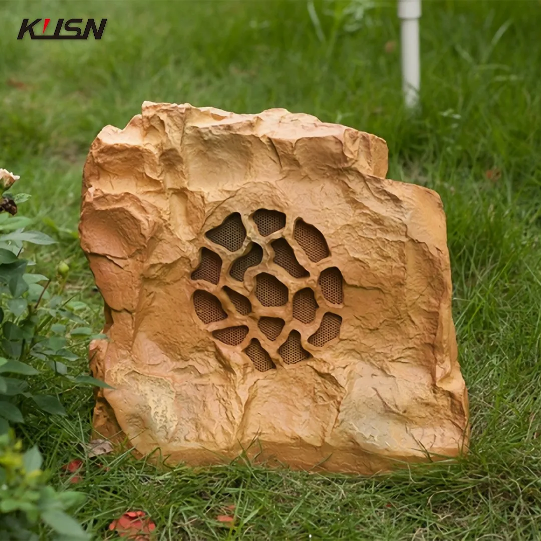 30W Garden Rock Speaker Outdoor Waterproof Garden Loudspeaker PA System  Stone Shaped Powered Speaker for Deck Pool Spa Yard