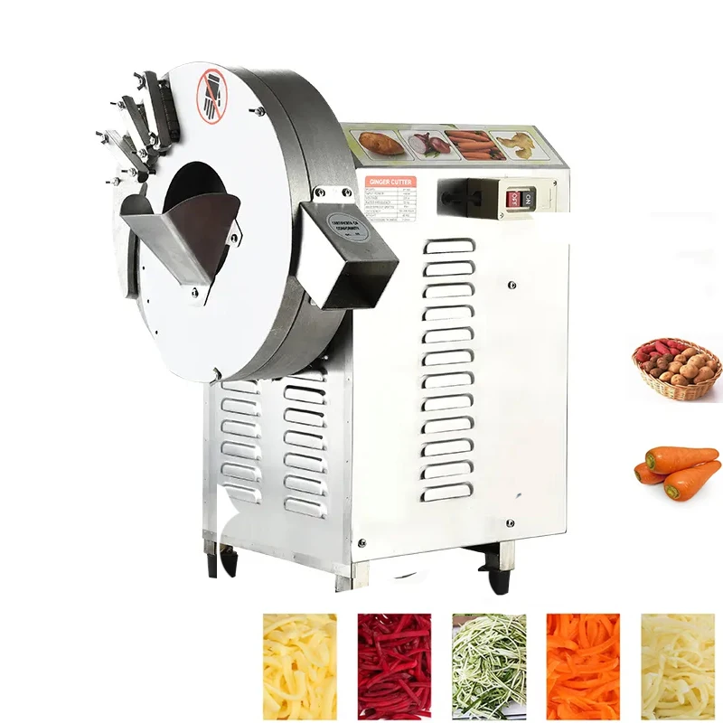 Stainless Steel French Fry And Potato Slice Cutting Machine, High-Speed Centrifugal Ginger And Cucumber Shredding Machine